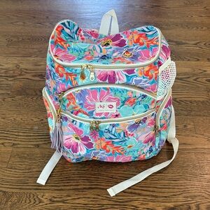 Makeup Junkie Custom Print Floral Backpack